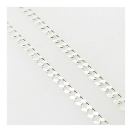 Silver Curb link chain Necklace BDC65 2