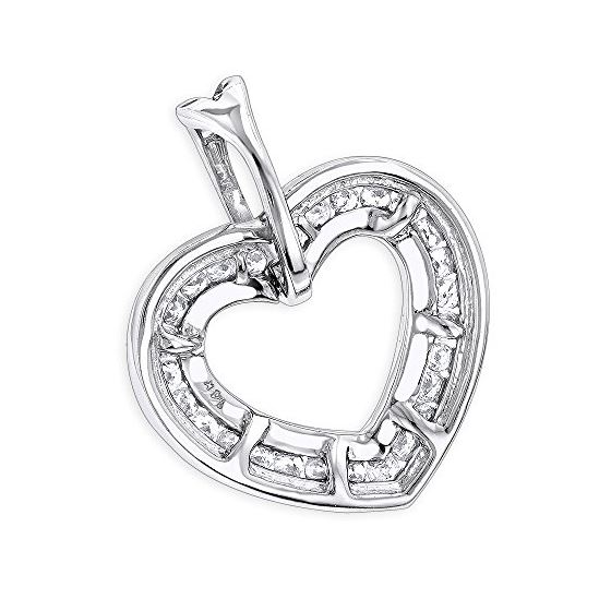 Ladies 14K Natural 0.5 Ctw Diamonds Heart Pendan-2