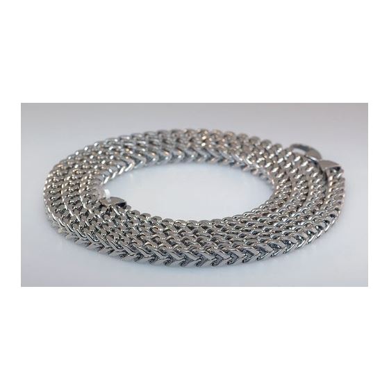 Mens Stainless Steel Franco Chain Necklace 36 Inch long 6mm wide 2