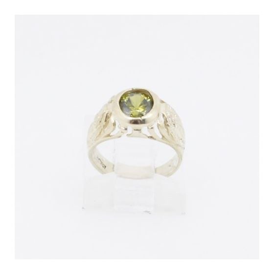 10k Yellow Gold Syntetic yellow gemstone ring ajjr84 Size: 2 2