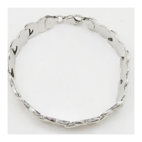 Women silver link bracelet SB2 7.5 inches long and 10mm wide 4