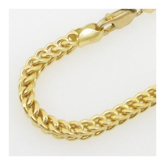 Mens 10k Yellow Gold Franco bracelet AGMBRP41 8 inches long and 4mm wide 2