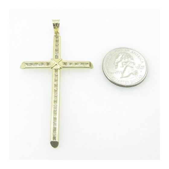 Mens 10K Solid Yellow Gold x cross Length - 2.83 inches Width - 1.54 inches 4