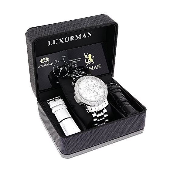 Phantom Luxurman Real Diamond Watch White MOP 0.12 carats for Men 4