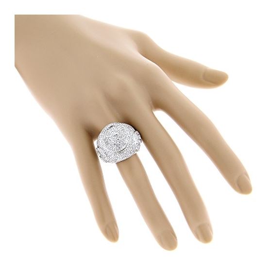 Sterling Silver Mens Diamond Ring 3Ctw (Sterling-4