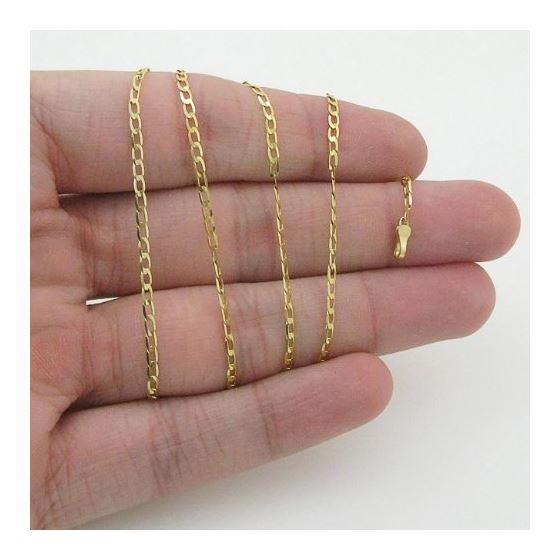 10K Yellow Gold open link chain GC32 4