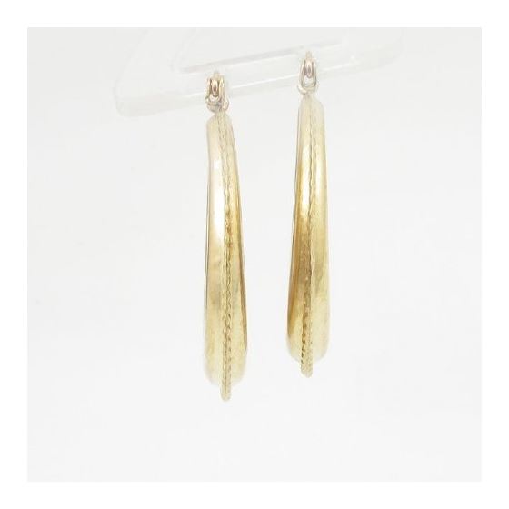 10k Yellow Gold earrings Coffee moon AGBE38 2