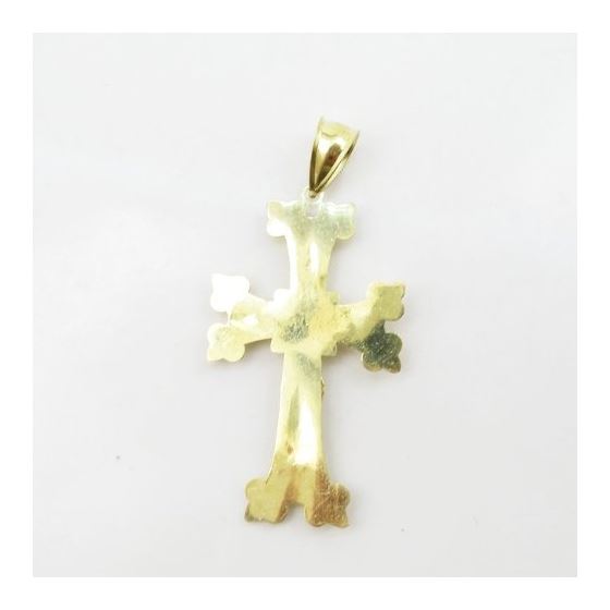 Mens 10k Yellow gold Jesus crucifix charm EGP72 4