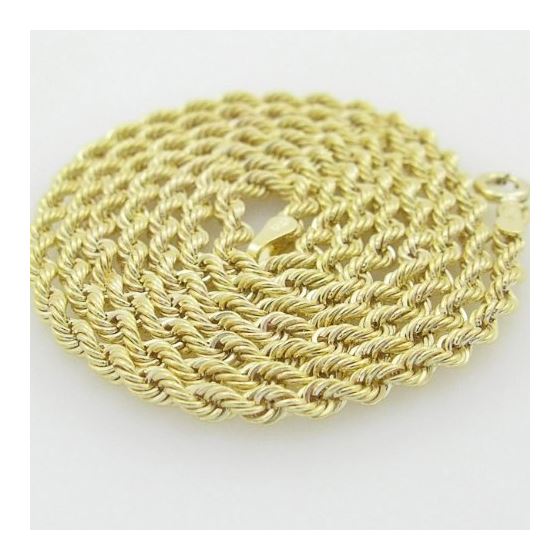 10K Yellow Gold hollow rope chain GC6 2