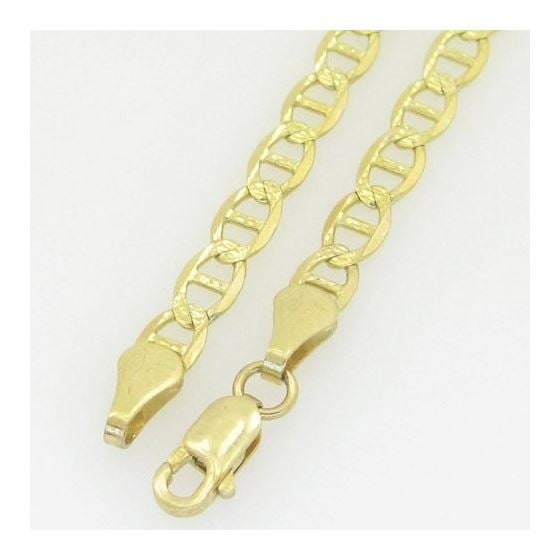 10K Yellow Gold diamond cut mariner chain GC78 4