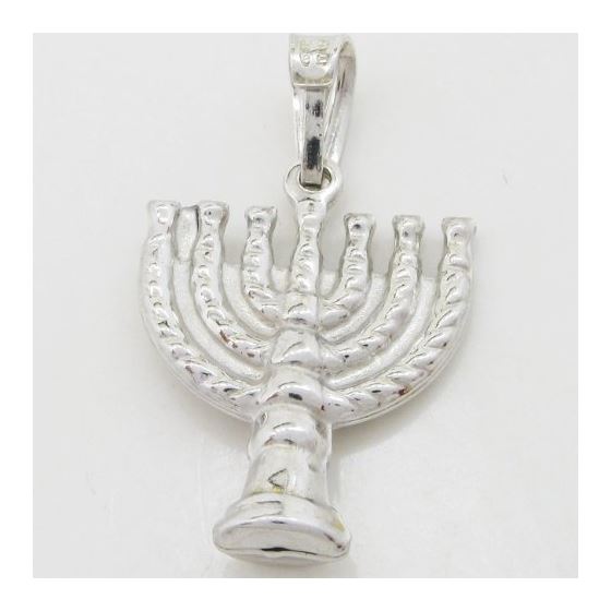 Candle menorah silver pendant SB58 29mm tall and 13mm wide 4