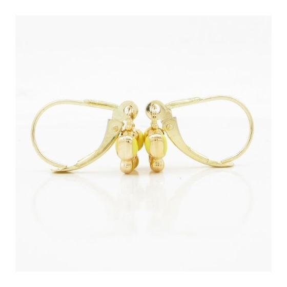 14K Yellow gold Butterfly chandelier earrings for Children/Kids web363 4