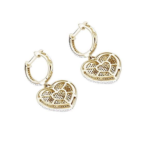 Ladies 14K Dangle Natural 1.75 Ctw Pave Set Diam-2