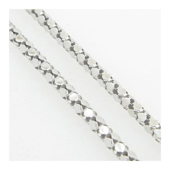 Ladies .925 Italian Sterling Silver Popcorn Link Chain Length - 20 inches Width - 2.5mm 4