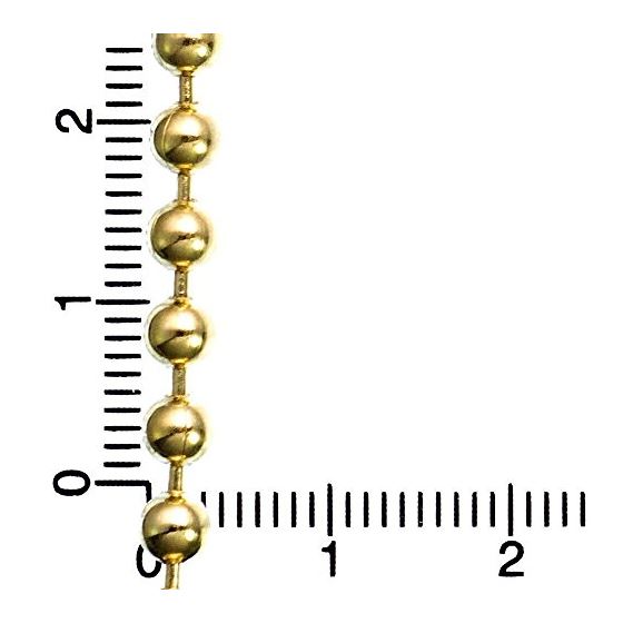 14K YELLOW Gold SOLID BALL Chain - 24 Inches Long 4MM Wide 4