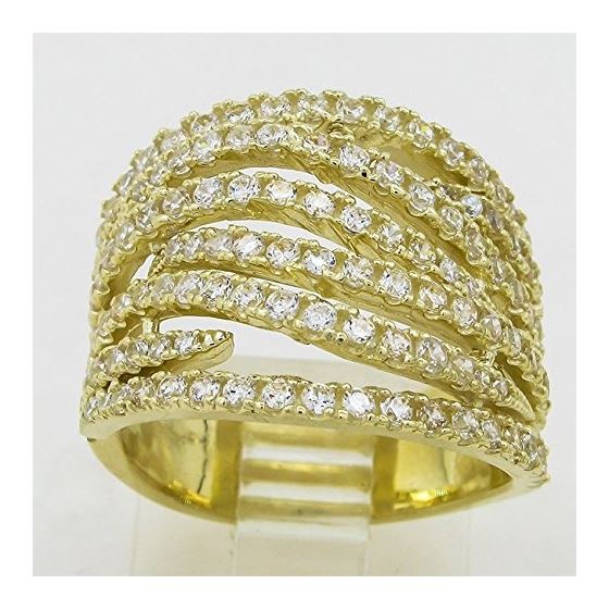 10K Yellow Gold womens designer lace ring ASVJ8 2