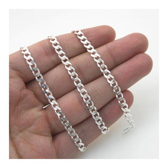 Silver Curb link chain Necklace BDC88 4