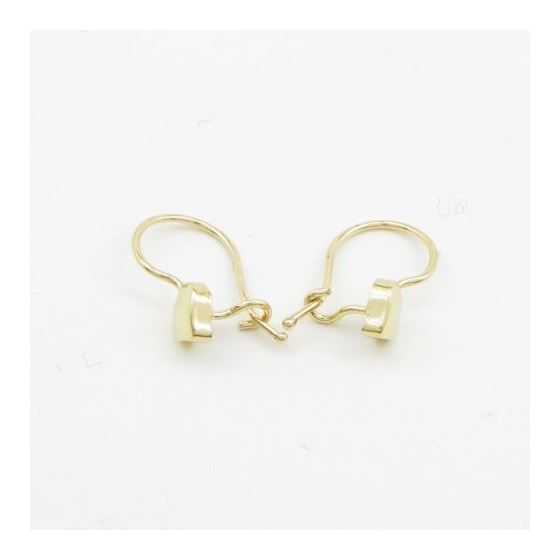 14K Yellow gold Plain heart hoop earrings for Children/Kids web225 2