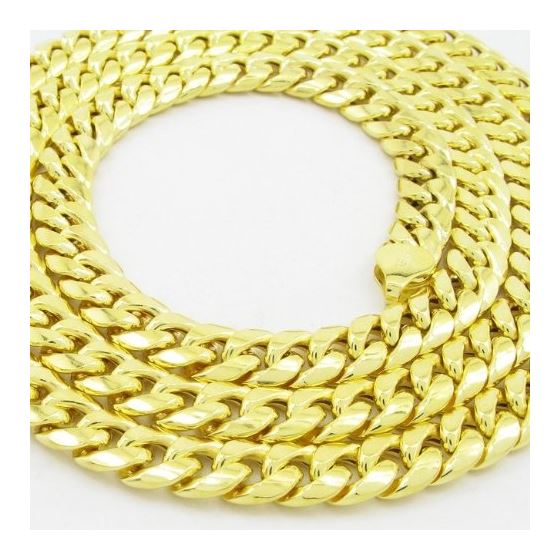 "Mens 10k Yellow gold Yellow gold miami cuban hollow link chain 34"" 7.5MM rjmch11 2"