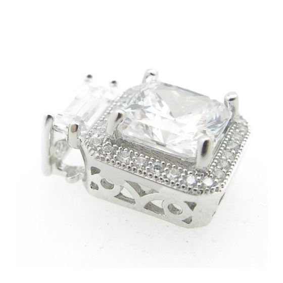 Ladies .925 Italian Sterling Silver square pendant Length - 14mm Width - 11mm 2