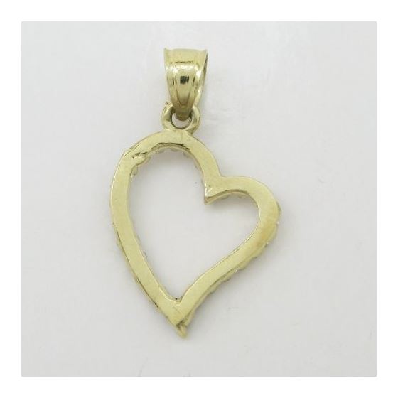 Womens 10k Yellow gold Love heart gold cz pendant GCHA47 4