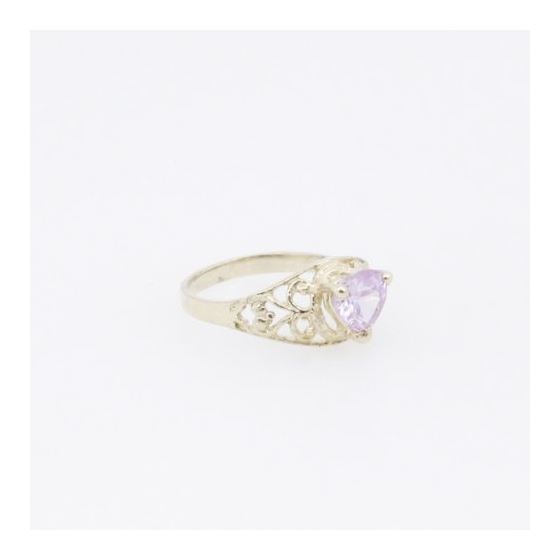 10k Yellow Gold Syntetic purple gemstone ring ajjr74 Size: 2.25 4