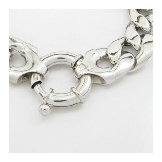 Sterling silver Curb link white bracelet 2