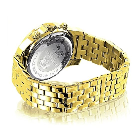 Diamond Watches For Men: LUXURMAN Yellow Gold Pl-2