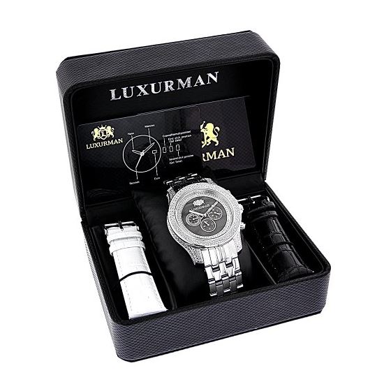 Mens Diamond Watch By LUXURMAN 0.50Ct-4