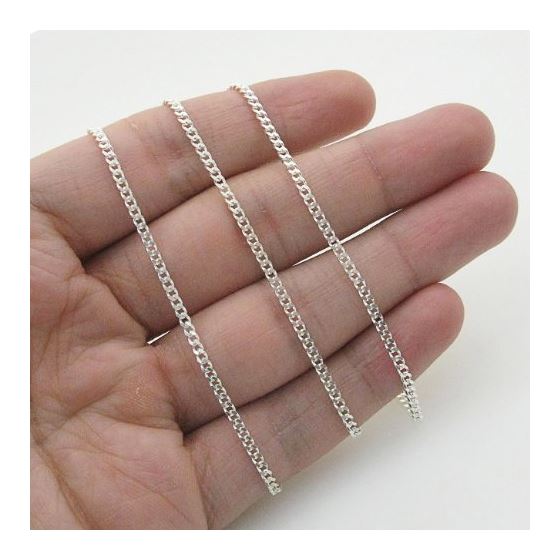 Silver Curb link chain Necklace BDC65 4