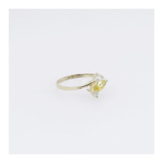 10k Yellow Gold Syntetic yellow gemstone ring ajr5 Size: 7.25 4
