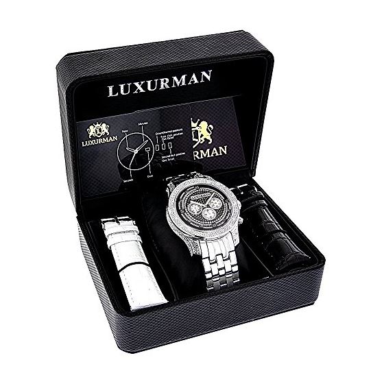 Mens Diamond Watch: LUXURMAN 0.50Ct-4