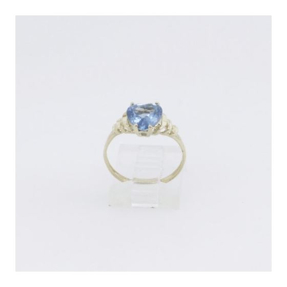 10k Yellow Gold Syntetic blue gemstone ring ajr50 Size: 7.25 2