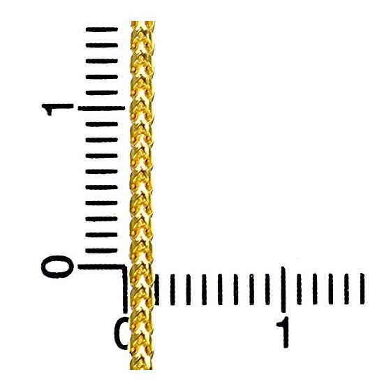 14K YELLOW Gold SOLID FRANCO Chain - 22 Inches Long 1.8MM Wide 4