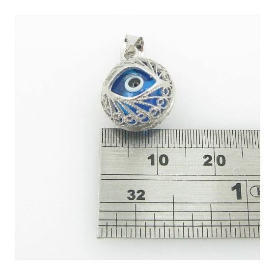 womens bp138 kabbalah evil eye .925 Sterling Silver good luck charm pendant 4