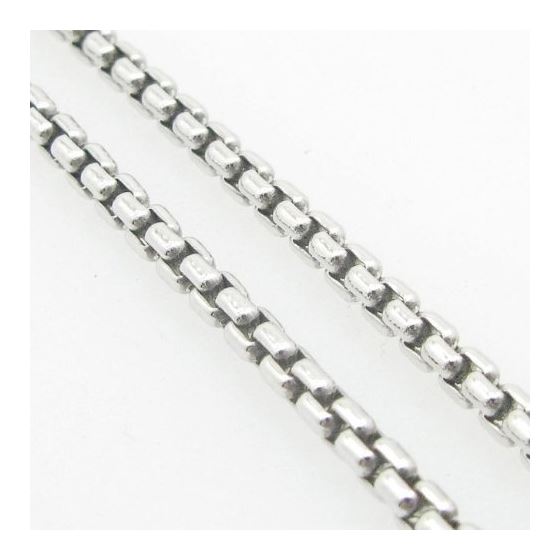 Ladies .925 Italian Sterling Silver Box Link Chain Length - 20 inches Width - 2mm 4
