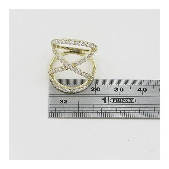 10K Yellow Gold womens designer lace ring ASVJ2 4