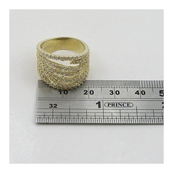 10K Yellow Gold womens designer lace ring ASVJ8 4