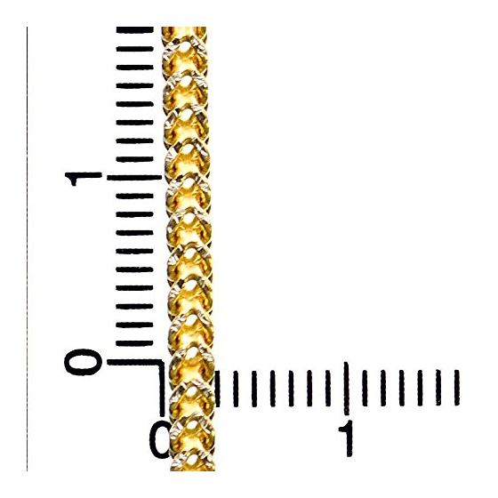 14K Diamond Cut Gold HOLLOW FRANCO Chain - 26 Inches Long 2.5MM Wide 4