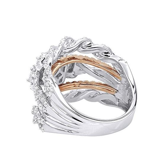 Unique 18K Gold Round And Baguette Diamond Band-2