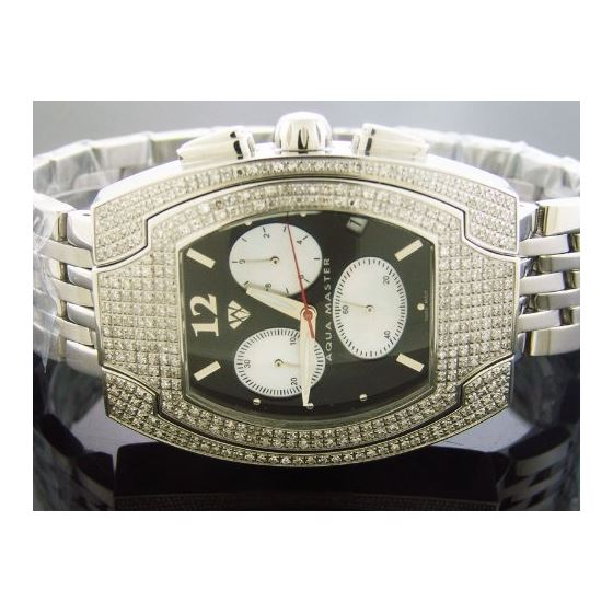 4.00Ct Diamond Black Face Stainless Steel Band W-4