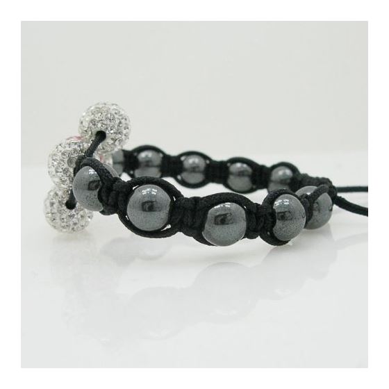 Ladies Fancy Link Bracelet Fuchsia and Clear Swarovski Crystal Beads 10mm 121201107 2