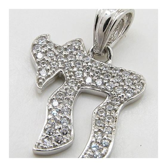 Womens Pi symbol cz pendant Silver42 2