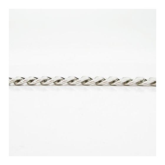Unisex Sterling silver Curb link white bracelet 4
