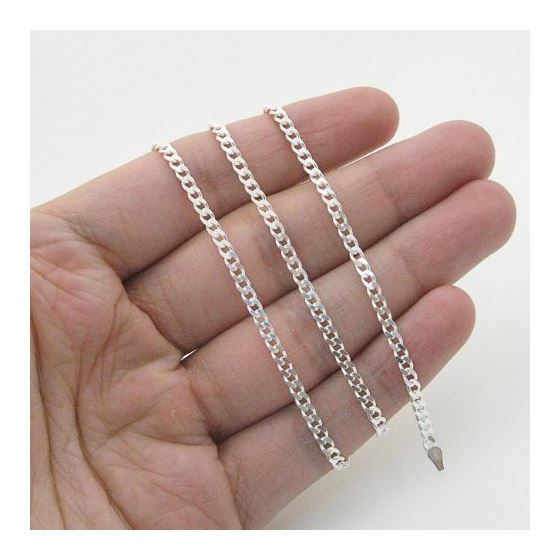 Silver Curb link chain Necklace BDC64 4