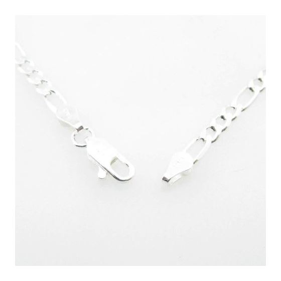 Silver Figaro link chain Necklace BDC86 4