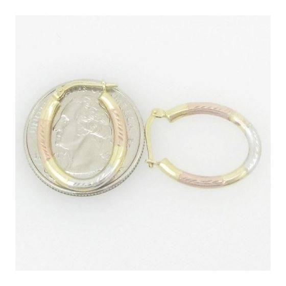 Ladies 10K Gold and .925 Italian Sterling Silver Earrings Stud Hoop Huggie Ball Fashion Dangle Swag 