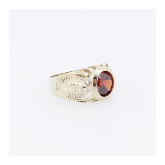 10k Yellow Gold Syntetic red love gemstone ring ajr26 Size: 2.25 4