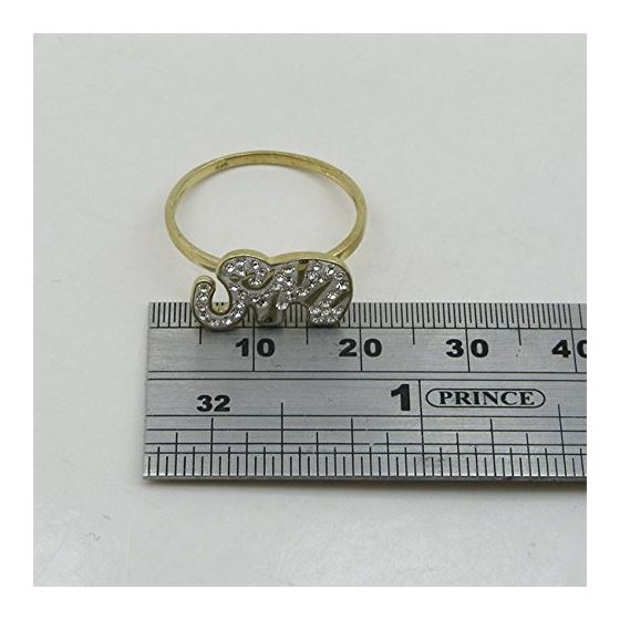 10K Yellow Gold womens elephant ring ASVJ27 4