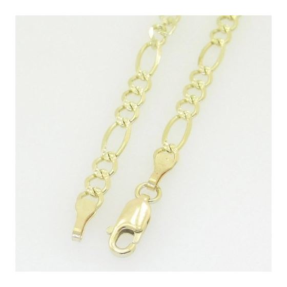 10K Yellow Gold figaro open link chain GC92 4